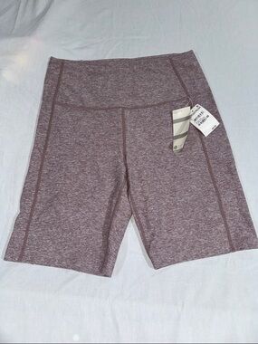 Zella Mauve Heather High-Rise Bike Shorts